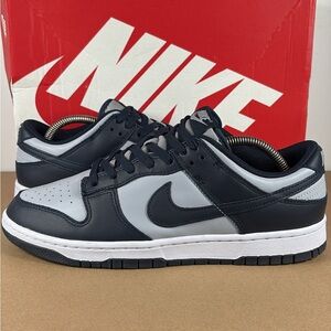 Nike Dunk Low 'Georgetown' Gray Obsidian Blue Sneakers, Size 10 DD1391-003